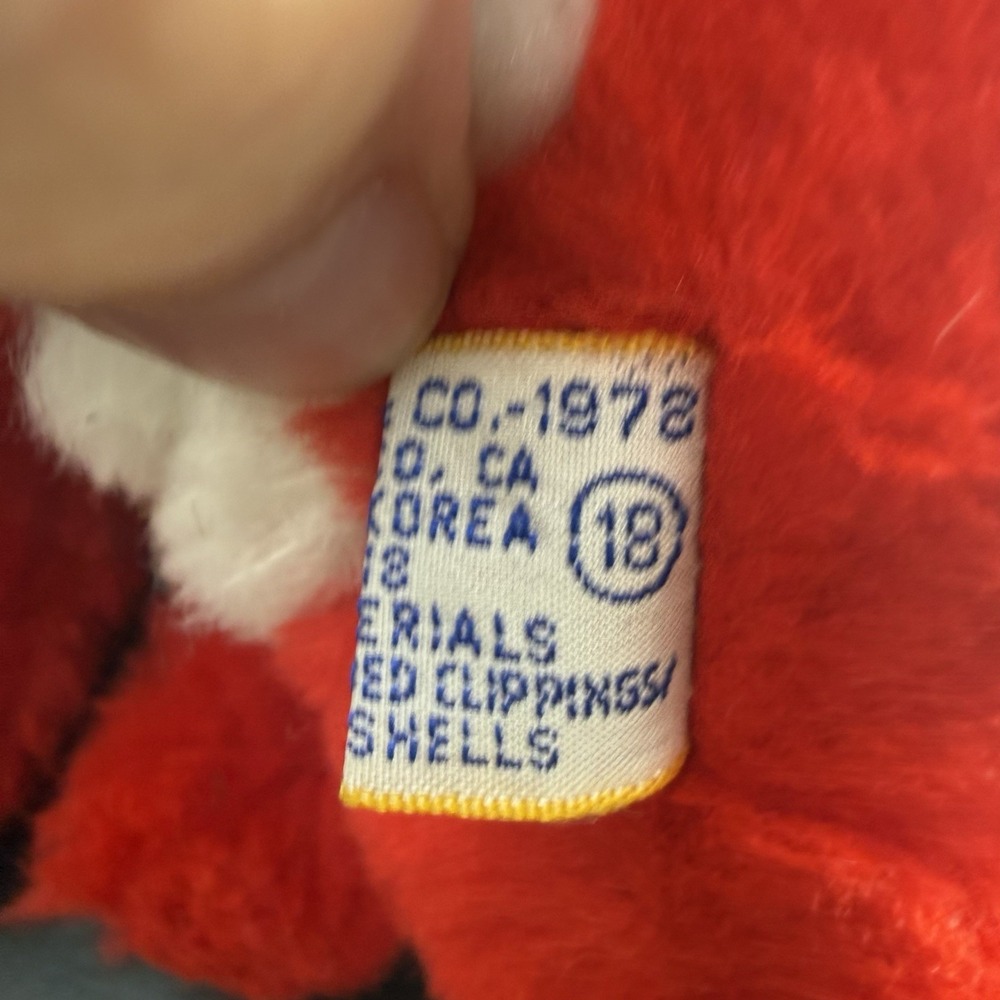 Vintage 1978 R. Dakin Bullseye Bean Bag Dream Red Bull Cow Stuffed Animal Toy - Picture 6 of 8